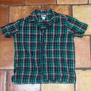 Pendleton Green and Blue Plaid Button Down Shirt